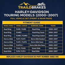 Load image into Gallery viewer, Harley-Davidson Touring 2000-2007 Ceramic Brake Pad Set