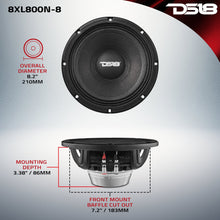 Cargar imagen en el visor de la galería, XL 8" Mid-Range Loudspeaker 8-Ohm with Neodymium Magnet 400 Watts RMS

