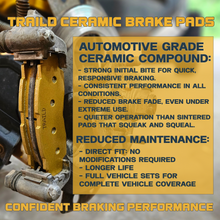 Load image into Gallery viewer, Cushman Hauler, Refesher, Shuttle, Titan XD  2009-2025 Ceramic Brake Pad Set

