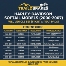 Load image into Gallery viewer, Harley-Davidson Softail 2000-2007 Ceramic Brake Pad Set
