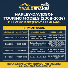 Load image into Gallery viewer, Harley-Davidson Touring 2008-2026 Ceramic Brake Pad Set

