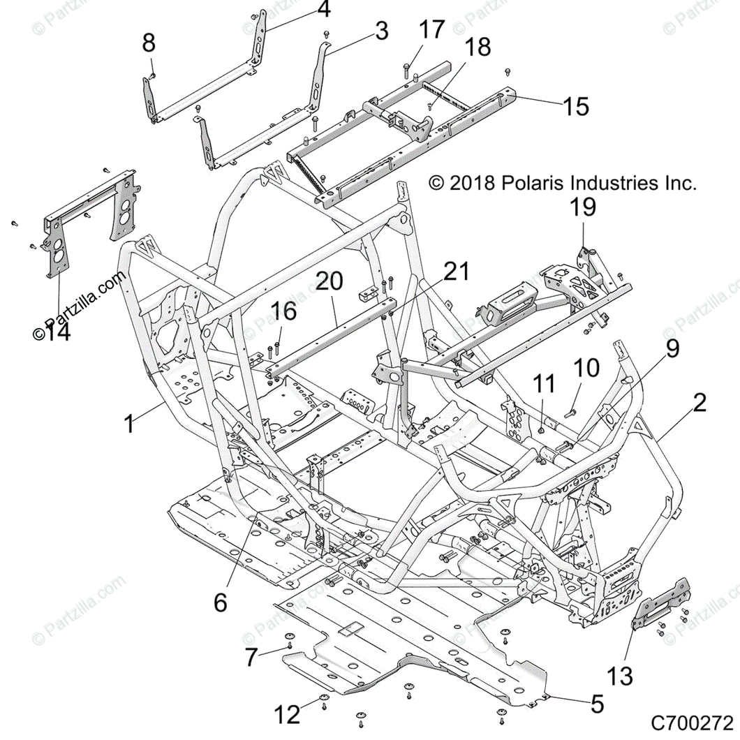 Rzr 1000 2 seat skid plate