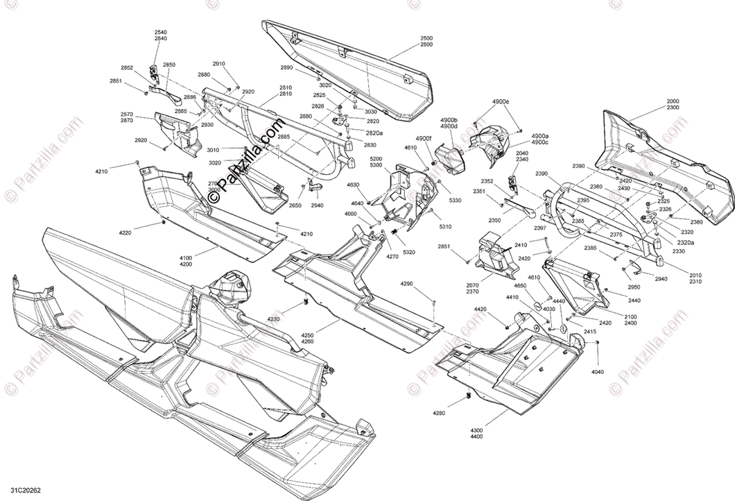 Can Am X3 RH Central Body Panel