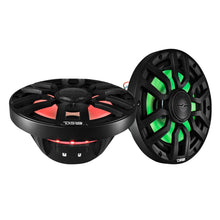 Cargar imagen en el visor de la galería, NXL 8" 2-Way Coaxial Marine Speaker with Bullet Tweeter and Digital Led Lights | 175W RMS 4-Ohm
