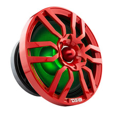 Cargar imagen en el visor de la galería, DS18 PRO-GTW10RD 10" Grill with Built-in 1.75" VC  Neodymium Bullet Tweeter and RGB Lights 500 Watts Red
