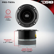 Cargar imagen en el visor de la galería, 4.5" Super Bullet Tweeter 280 Watts 1.75" Titanium 4-Ohm Vc
