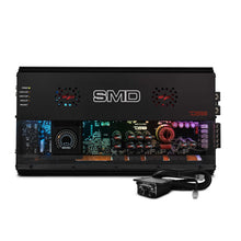 Cargar imagen en el visor de la galería, SMD 5-Channel Amplifier with VM-1 Voltmeter and Digital LED Lights 4 x 250W at 2-Ohm Class AB + 1 x 1800W at 1-Ohm Class D - Steve Meade Designs
