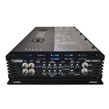 Cargar imagen en el visor de la galería, SMD 5-Channel Amplifier with VM-1 Voltmeter and Digital LED Lights 4 x 250W at 2-Ohm Class AB + 1 x 1800W at 1-Ohm Class D - Steve Meade Designs
